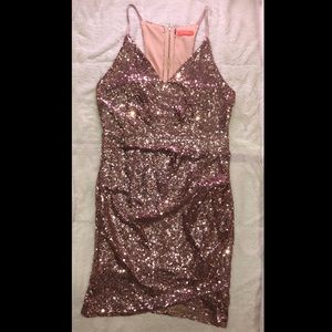 Rose gold sequence dress